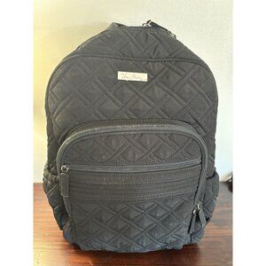Vera Bradley Backpack Microfiber Solid Black 16"